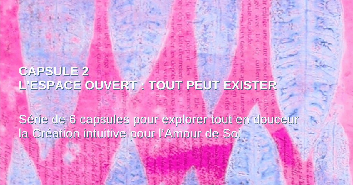Capsule 2 - L’espace ouvert tout peut exister