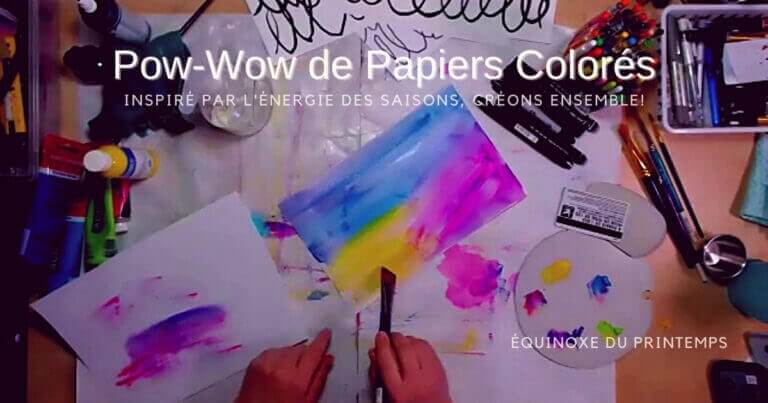 Atelier en ligne - Pow-Wow de Papiers Colorés avec Louise Laliberté